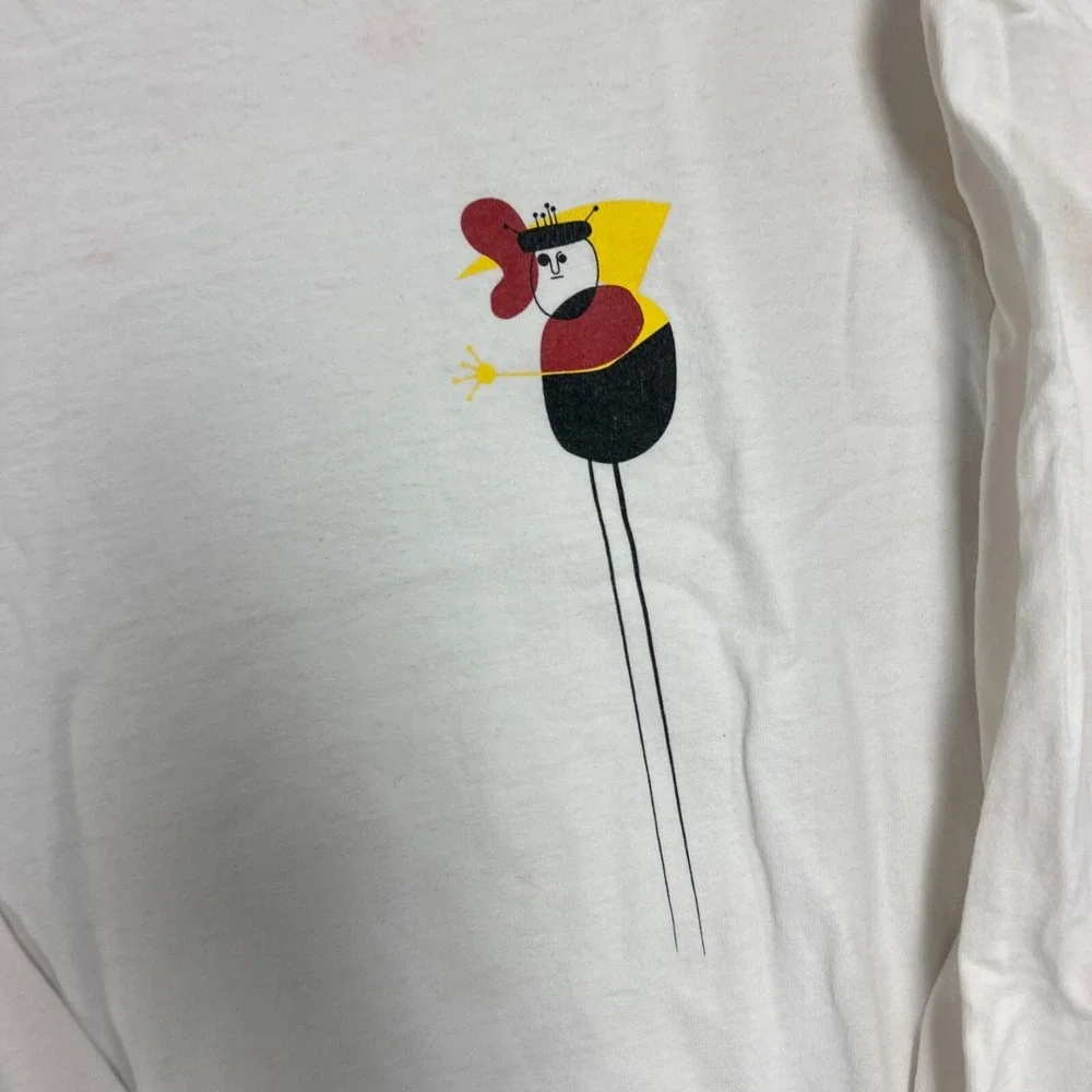 Vintage Bare Naked Ladies Shirt Mens Medium White 1990s Long Sleeve - Picture 3 of 10